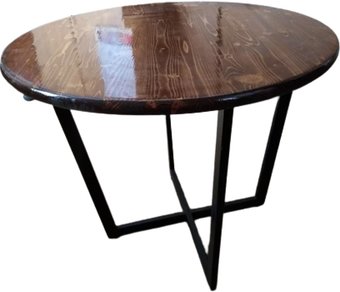 Кухонный стол Грифонсервис Loft СМ1 (черный/орех)