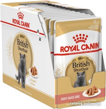 Пресервы Royal Canin British Shorthair Adult (Британская короткошерстная) в соусе 85 г, 28 шт