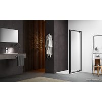 Душевая дверь Aquatek AQ ARI PI 09020BL 90x200 (черный/прозрачное стекло)