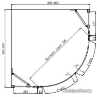 Душевой уголок Ambassador Diamond 12011101 90х90