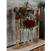 Ваза-рамка Florbox Деревянная для композиций на 5 колб 43x30 см (обжиг)