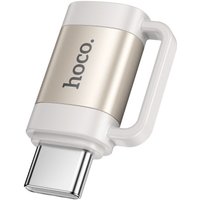 Адаптер Hoco UA31E USB Type-C - Lightning (серый)