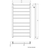 Полотенцесушитель Stinox Toscana 50x100 tos100 Ral 9005 (черный матовый)