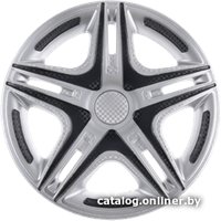 Набор колпаков на диски АКС – авто Дакар 15 40170 (серебристый/черный)
