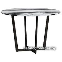 Кухонный стол LoftyHome Тасос Раунд 1627737 (мрамор пуно с белым основанием)