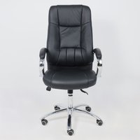 Офисное кресло AksHome King A (натуральная кожа, черный)