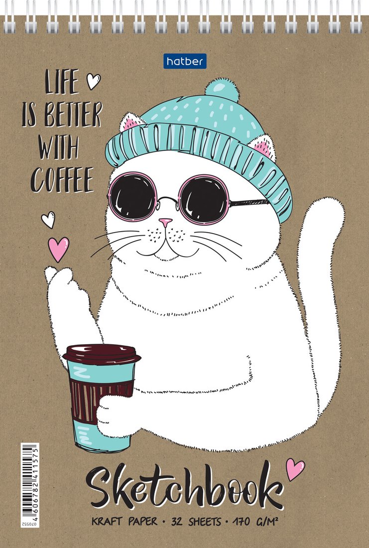 

Блокнот Hatber Coffeecat 32Б5Aгр_26519 (32 л)