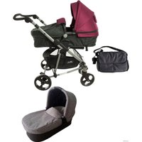 Универсальная коляска ForKiddy Siesta (2 в 1 + утепленный блок, бордовый)