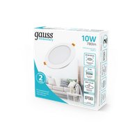 Припотолочная люстра Gauss Elementary Downlight 10W 780lm 4000K IP20 120x26 997420209 (белый)