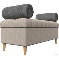 Банкетка Лига диванов Глория 113684 (рогожка бежевый/серый/серый)