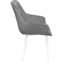 Стул Трия Шато конус Т2 (белый муар/велюр серый)