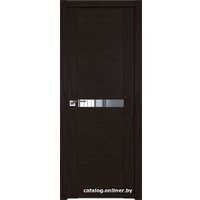 Межкомнатная дверь ProfilDoors 2.01XN L 50x200 (дарк браун, стекло зеркало)