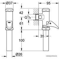 Смывной кран для писсуара Grohe 37139000