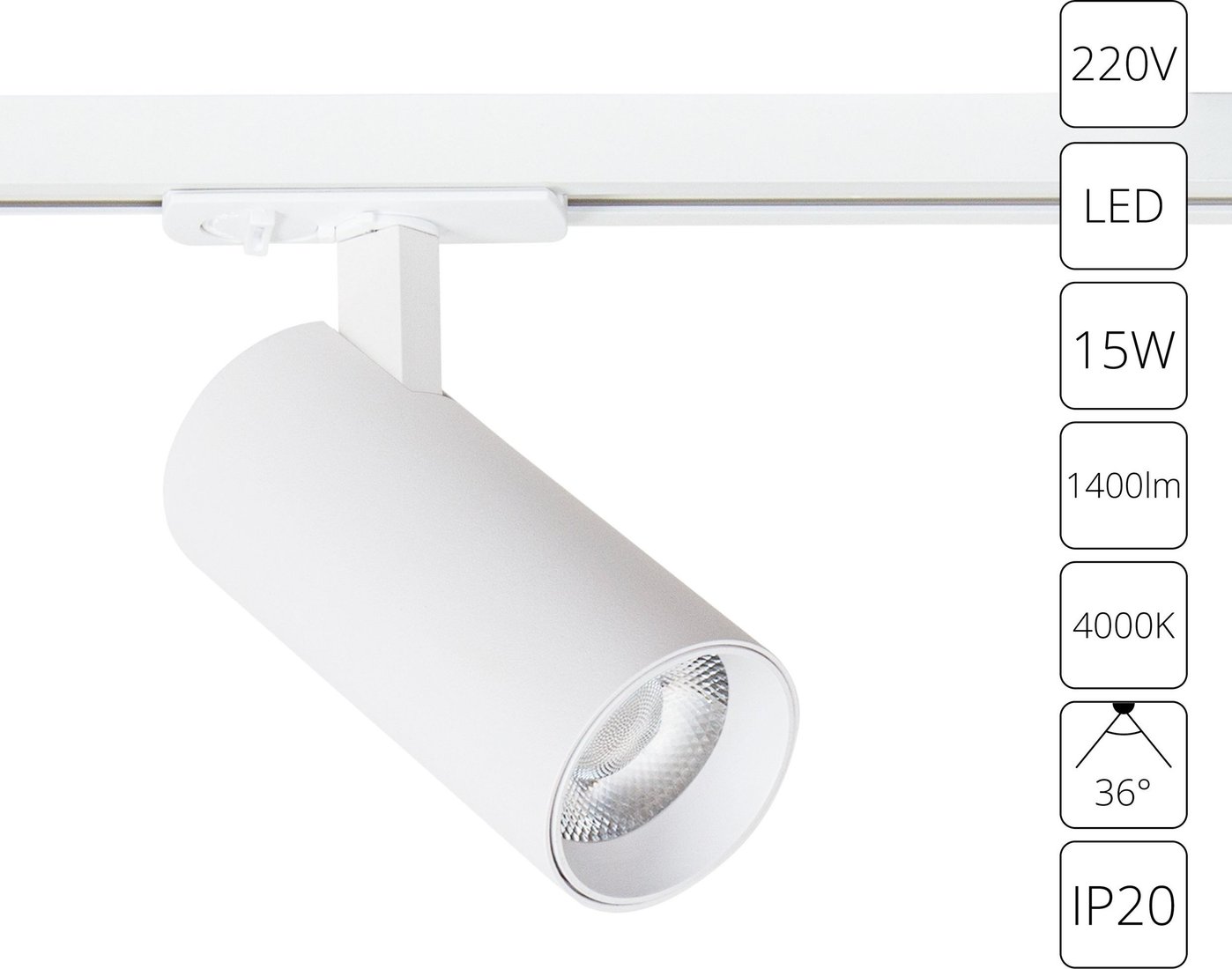 

Трековый светильник Arte Lamp Bene A1946PL-1WH