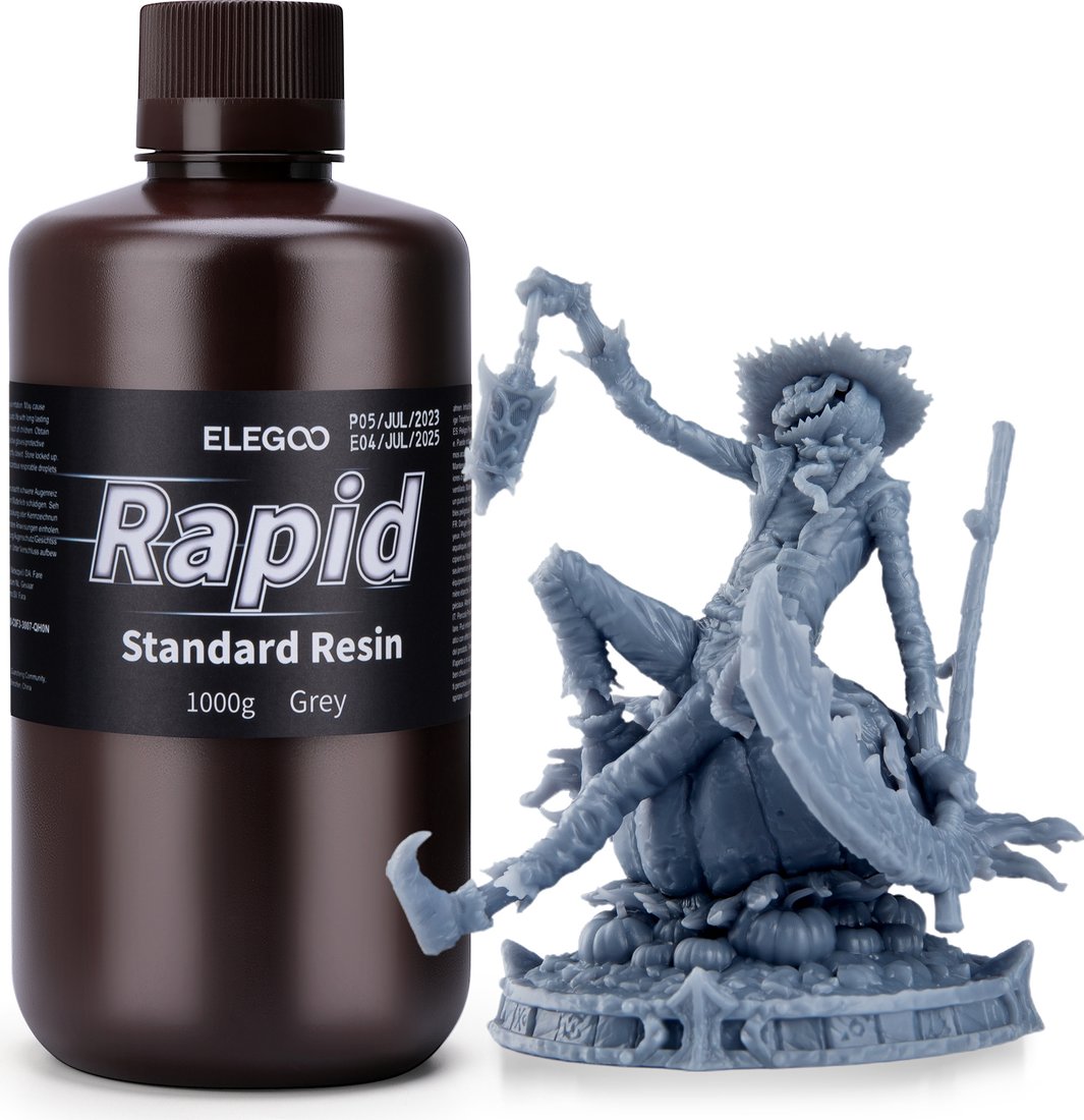 

Фотополимер Elegoo Standard Rapid 1кг (серый)