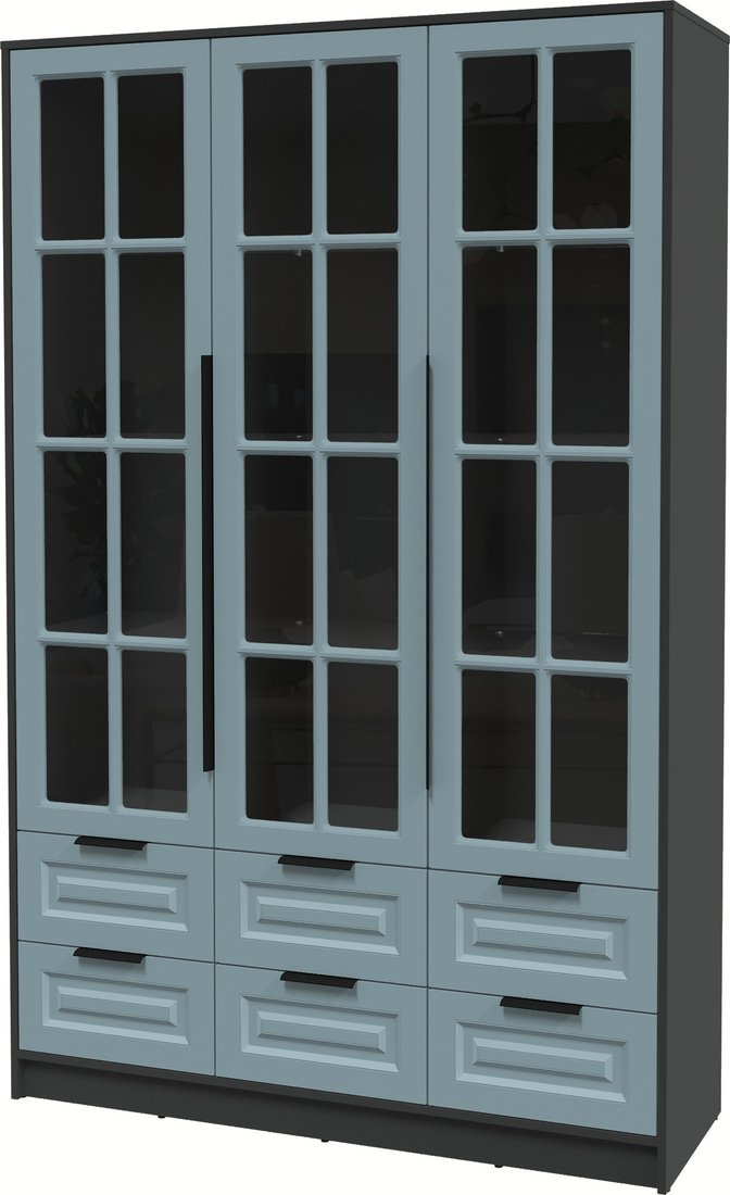 

Шкаф-витрина Интерлиния Концепт КТ-ШВ3 Деко (антрацит/океан)