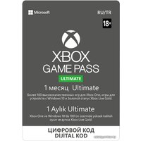 Карта подписки Microsoft Game Pass Ultimate 1 месяц (цифровой код)