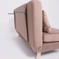 Диван DiArt Элли 140 (велюр, бежевый Велютто люкс 22 /бук)