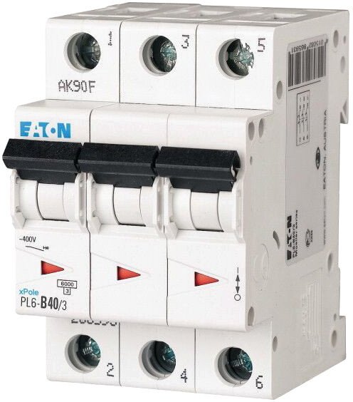 

Выключатель автоматический Eaton PL6 3P 40А C 6кА 3M 286605