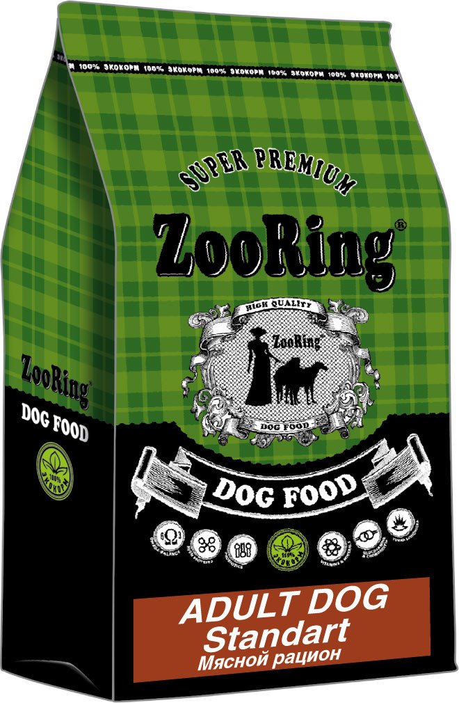 

Сухой корм для собак ZooRing Adult Dog Standart Мясной рацион 10 кг