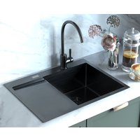 Кухонная мойка ARFEKA AF 650*505 R Black PVD Nano