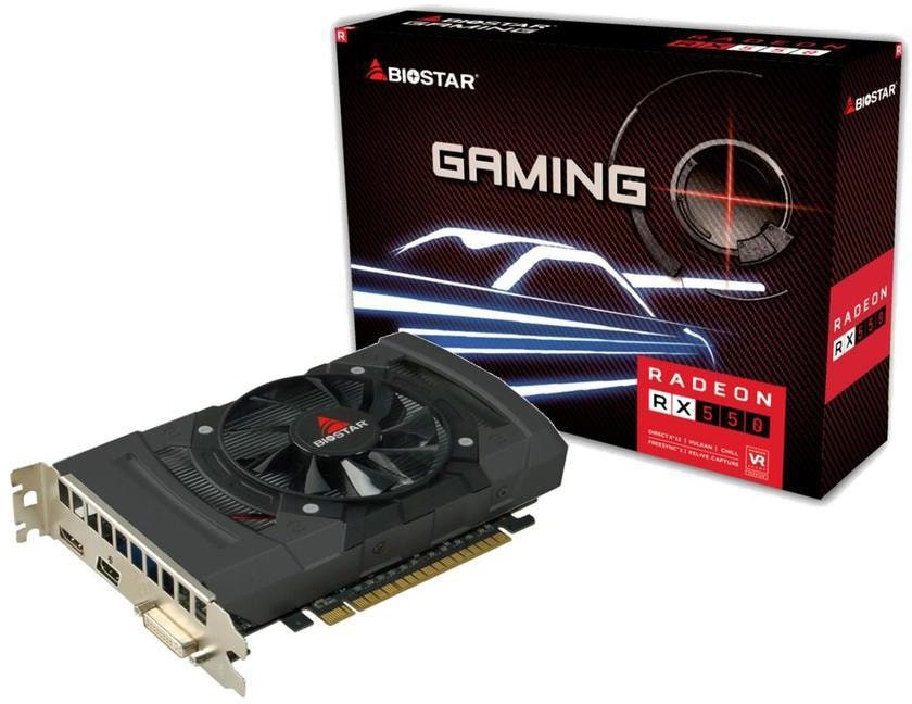 

Видеокарта BIOSTAR Radeon RX 550 4GB GDDR5 VA5505RF41