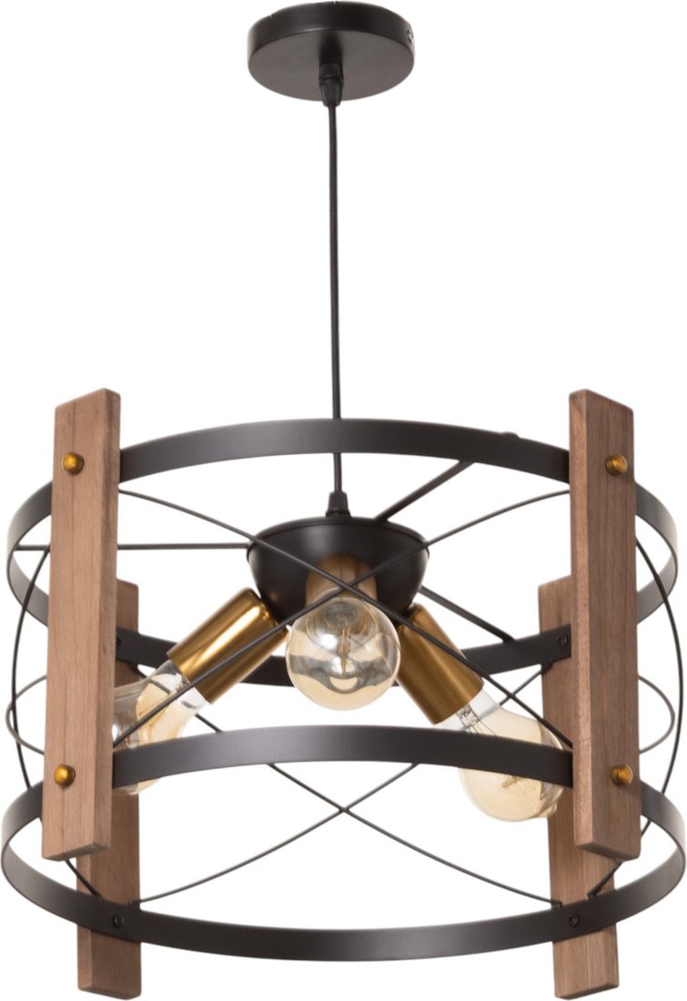 

Подвесная люстра BayerLux Корт 10777073 (черный/венге)