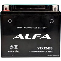 Мотоциклетный аккумулятор ALFA YTX12-BS (12 А·ч)