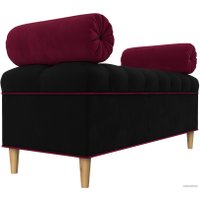 Банкетка Лига диванов Глория 113682 (микровельвет черный/бордовый/бордовый)