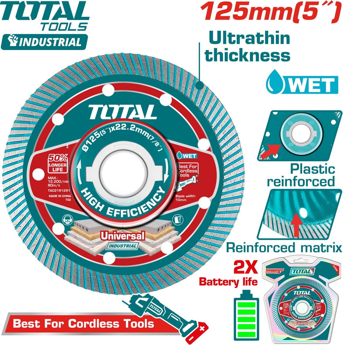 Отрезной диск алмазный  Total TAC2151251