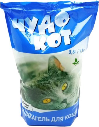 Наполнитель для туалета Чудо Кот Силикагелевый Зеленый чай (1.6 кг/3.8 л)