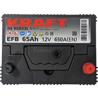 Автомобильный аккумулятор KRAFT EFB Asia JR+ (65 А·ч)