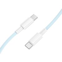 Кабель Borofone BX117 USB Type-C - USB Type-C (1 м, голубой)