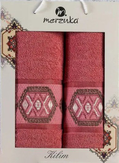 

Набор полотенец Merzuka Kilim 50x90/70x140 11715 (темно-розовый)
