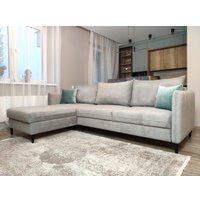 Угловой диван Nord Star Айва Барселона левый (велюр, синий)