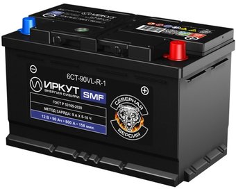 Автомобильный аккумулятор Иркут 6CT-90VL-R-1 (90 А·ч)