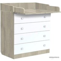 Комод Фея 1580 ЛДСП (вяз/белый)