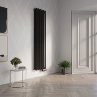 Дизайн-радиатор Faberg Zarter 2 (4 секции, черный матовый RAL-9005)