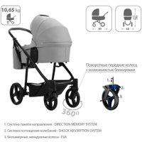 Универсальная коляска BEBETTO Explorer Air Pro (2 в 1, 02/черная рама)