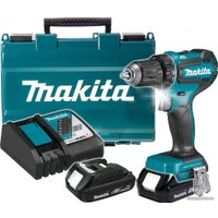 Дрель-шуруповерт Makita DDF485SYE (с 2-мя АКБ, кейс)