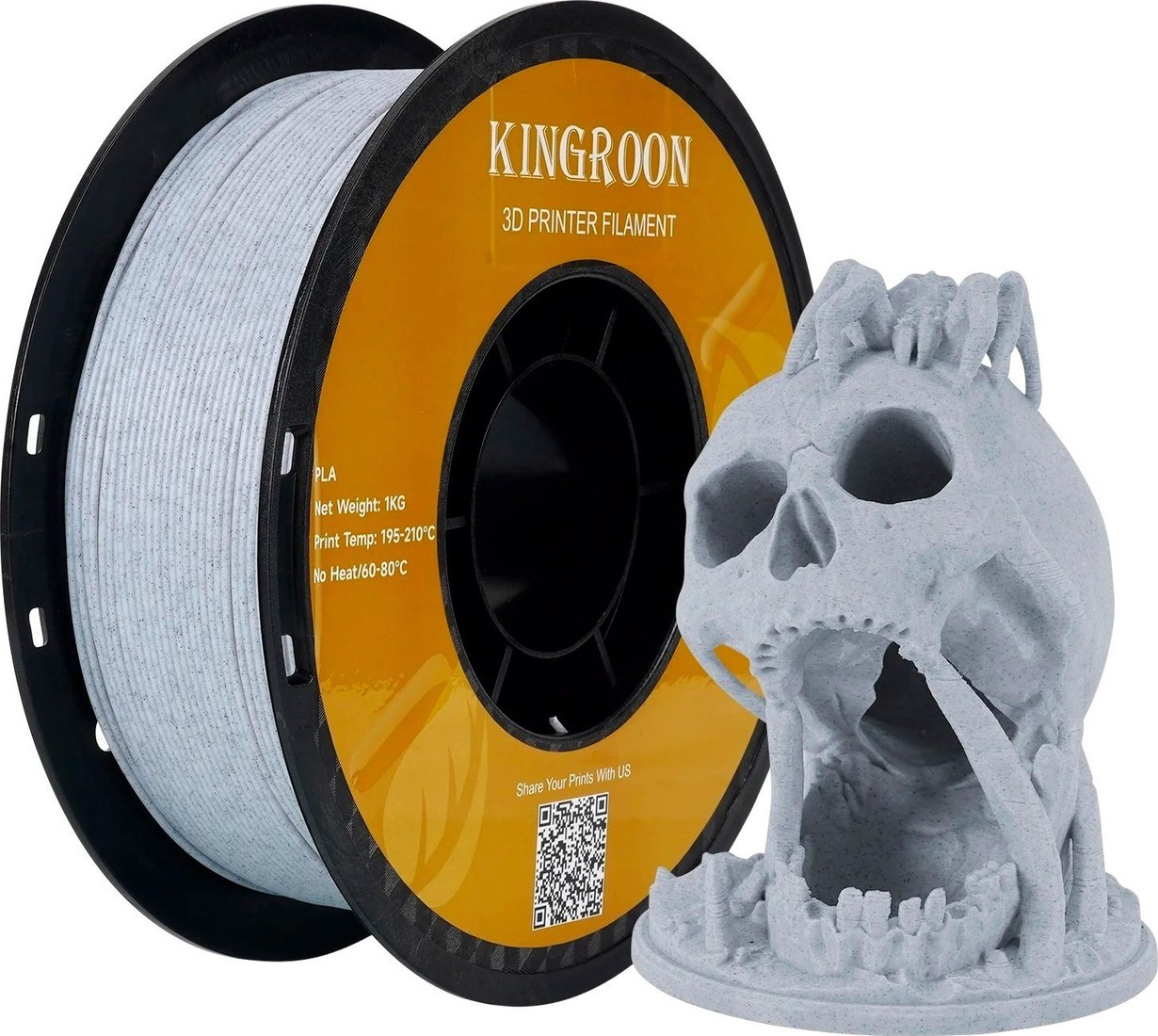 Филамент Kingroon PLA 1.75мм HC141 (1кг, Marble)