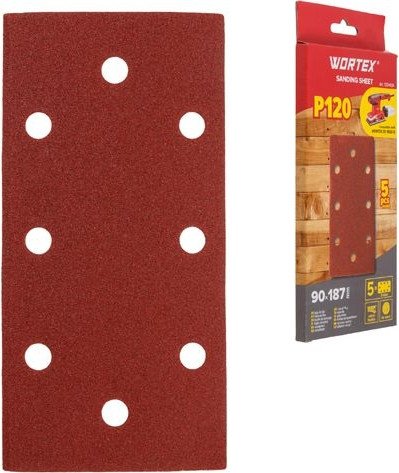 Набор шлифлистов Wortex 1334434 (5шт)