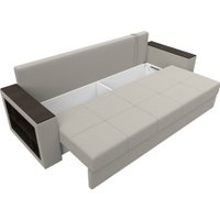 Диван Лига диванов Дубай Лайт полки слева 132280L (рогожка Амур 02 бежевый)