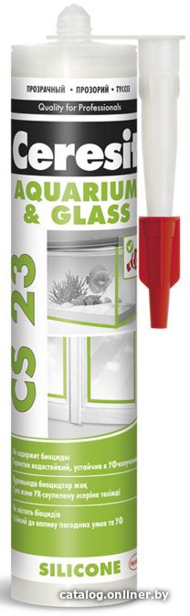 Герметик Ceresit Glass CS 23 для стекла (280 мл, прозрачный)