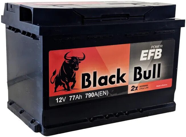 Автомобильный аккумулятор Black Bull EFB R+ (77 А·ч)