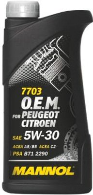 

Моторное масло Mannol O.E.M. for peugeot citroen 5W-30 1л