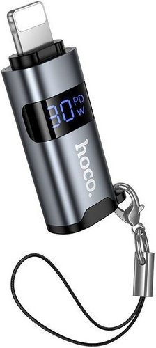 Адаптер Hoco UA44 USB Type-C - Lightning (металлик)