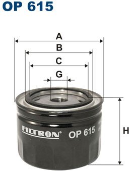 

Масляный фильтр Filtron OP 615