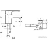 Смеситель Jacob Delafon July E16027-4-CP