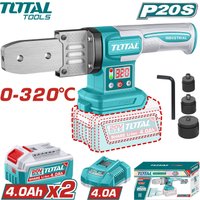 Аппарат для сварки труб Total TWTLI20182 (с 2-мя АКБ)